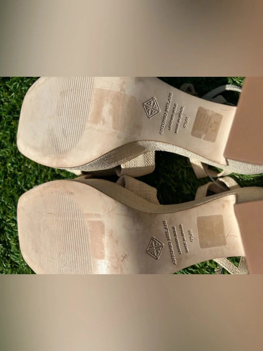 Antonio Melani Linen Knot Knotted Platform Ankle Strap Sandals Shoes Women’s 9.5 - Picture 11 of 13